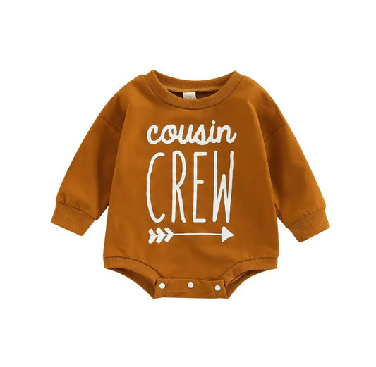 Baby Crew Romper Tan