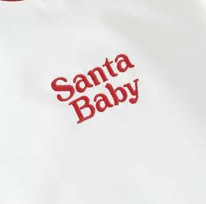 Santa Baby Romper White