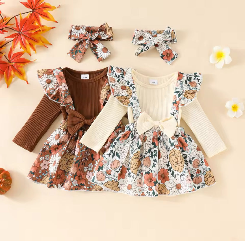 Fall Pinafore Set Chocolate