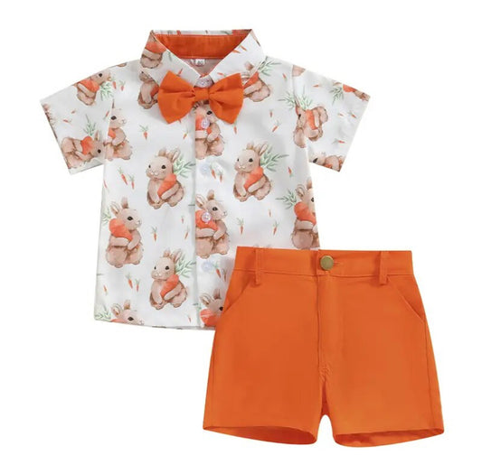 Bunny Orange Boy Set