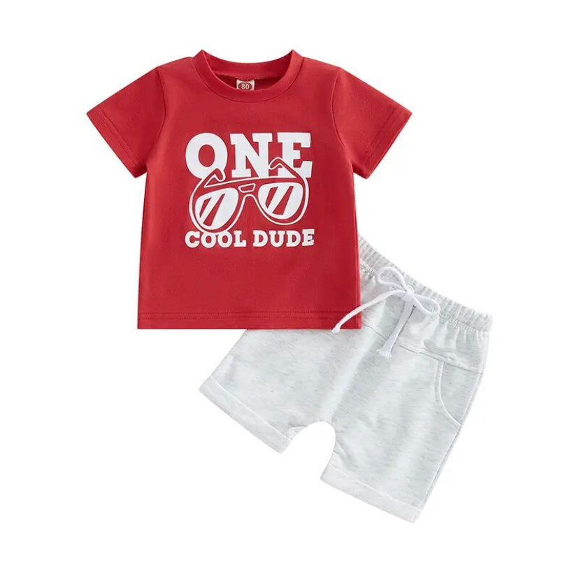 One Cool Dude Set Red