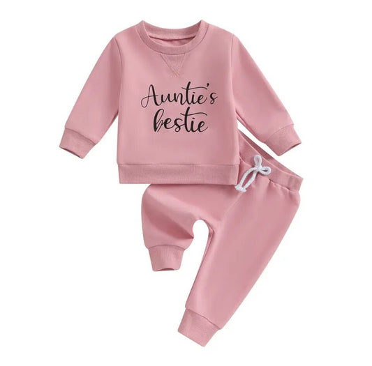 Aunties Bestie Track Set Pink