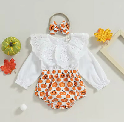 Frill Pumpkin Romper