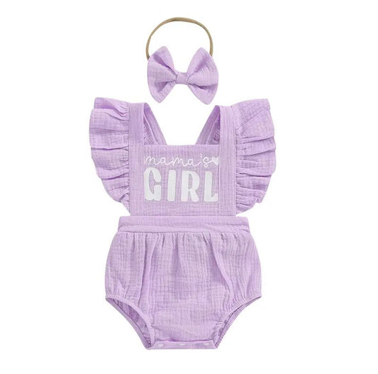 Mamas Girl Romper Purple