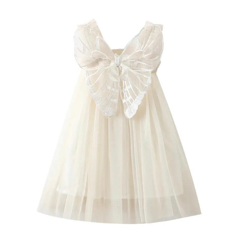 Butterfly Tulle Dress Cream