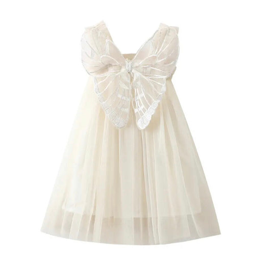 Butterfly Tulle Dress Cream