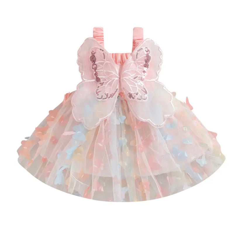 Butterfly Summer Dress Rainbow