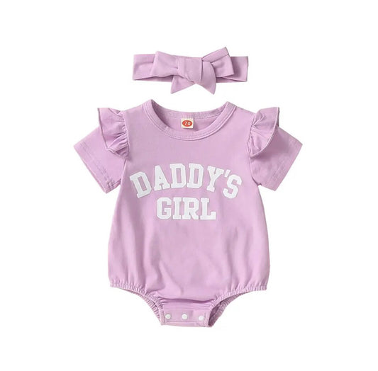 Daddys Girl Romper Purple