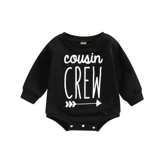 Baby Crew Romper Black