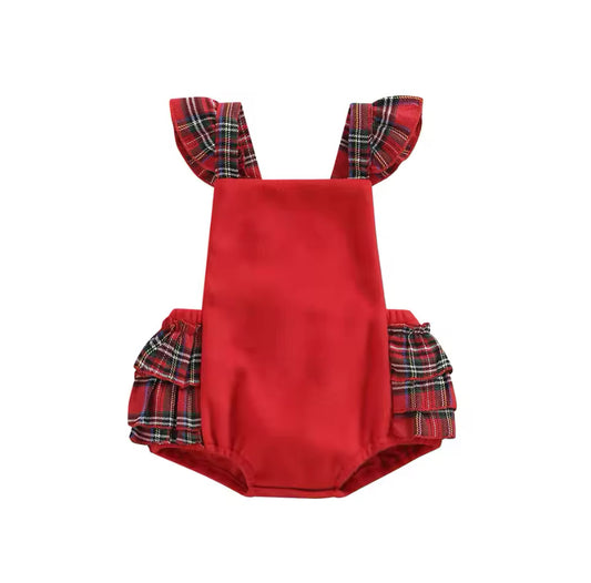 Solid Tartan Romper