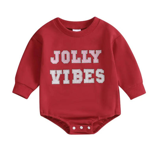 Jolly Vibes Romper Red