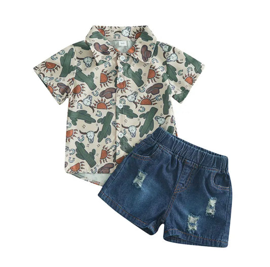 Cactus Denim Set