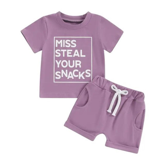 Miss Steal Snacks Set Purple