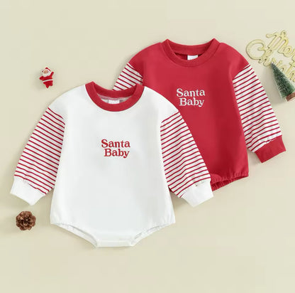 Santa Baby Romper Red