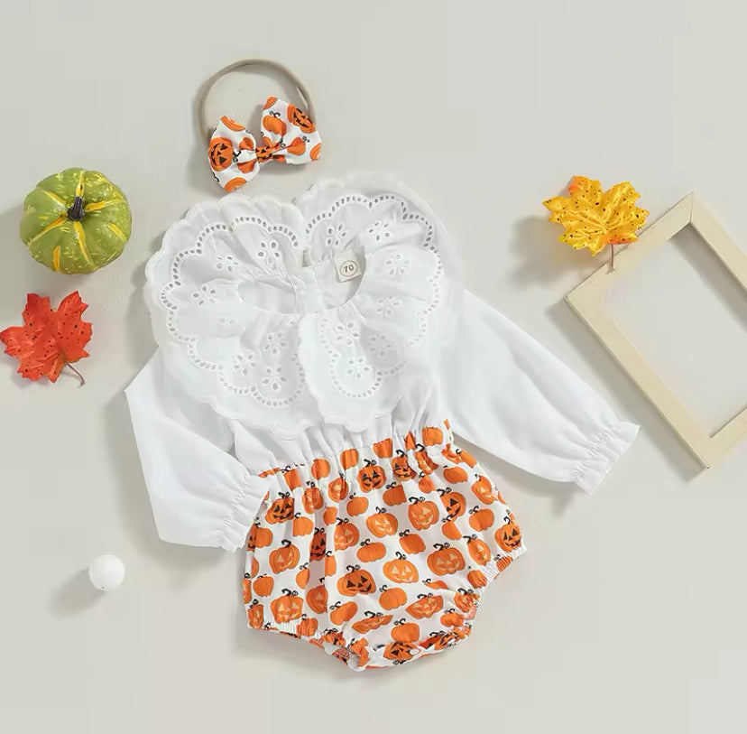 Frill Pumpkin Romper