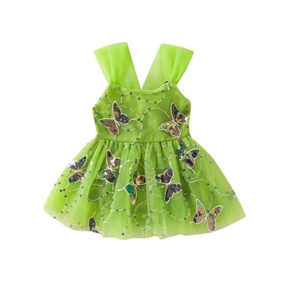 Butterfly Jewels Romper Lime