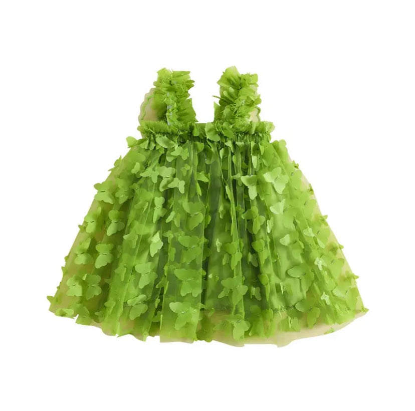 Butterfly Love Dress Lime