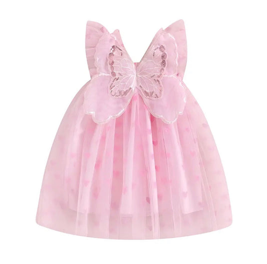 Butterfly Heart Dress Pink