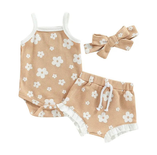 Sienna Flower Set Tan