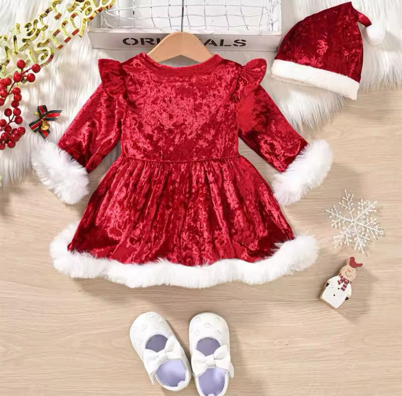 Santa Baby Velvet Romper