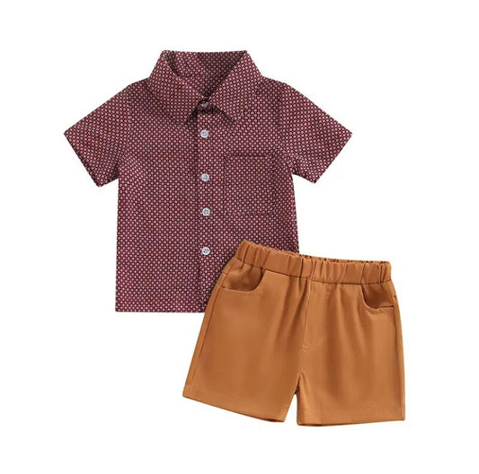 Charlie Boy Set Burgundy