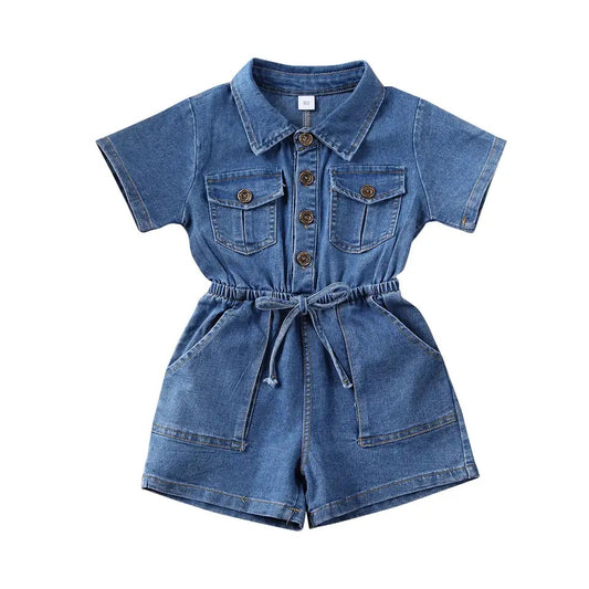 Denim Jumpsuit Set