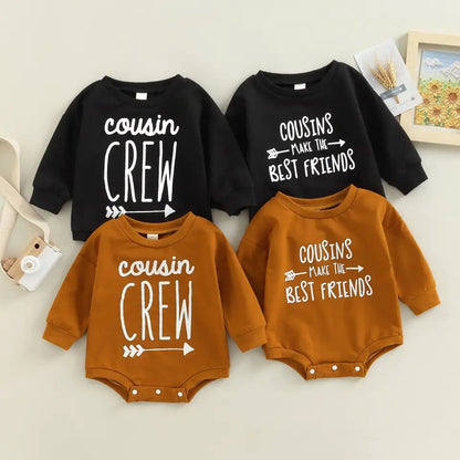 Baby Crew Romper Black