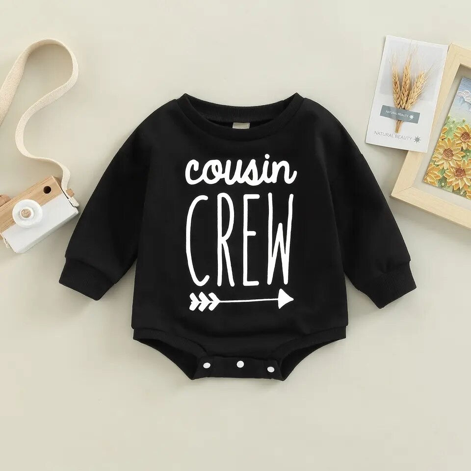 Baby Crew Romper Black