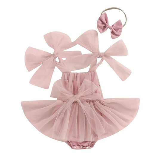 Tulle Romper Pink