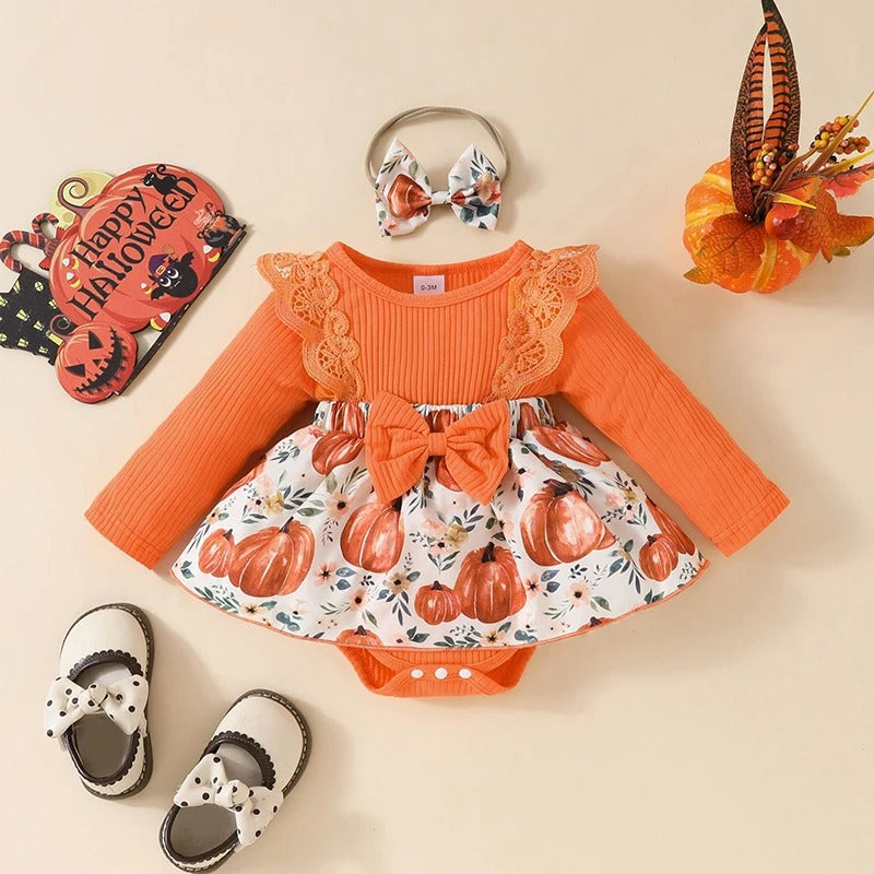 Fall Pumpkin Romper