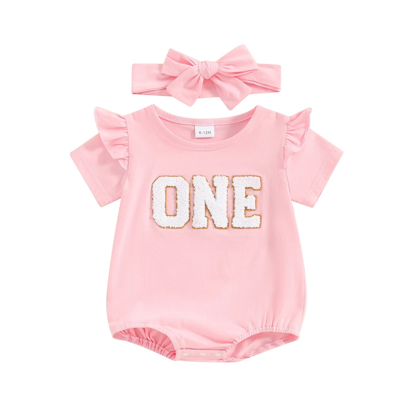 One Romper Pink